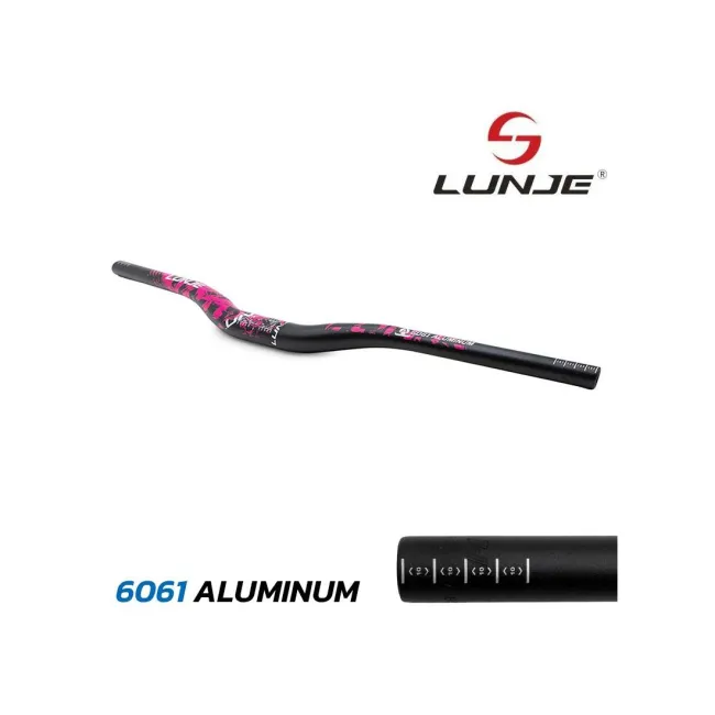 Ghidon 720mm cu rise 25mm negru/roz