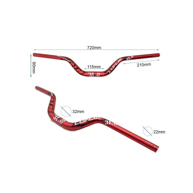 Ghidon 720mm cu rise 90mm rosu