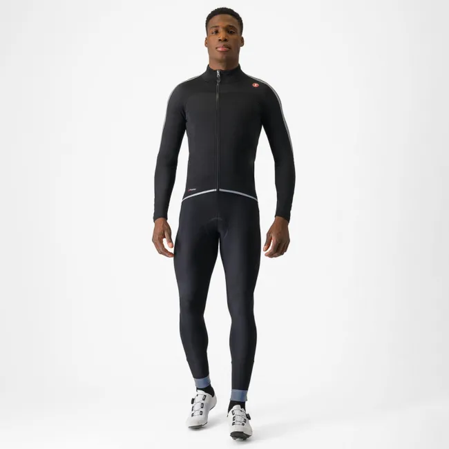 Jacheta de ploaie Castelli Ultra Rain Cape, pentru barbati, negru/argintiu reflex, XL