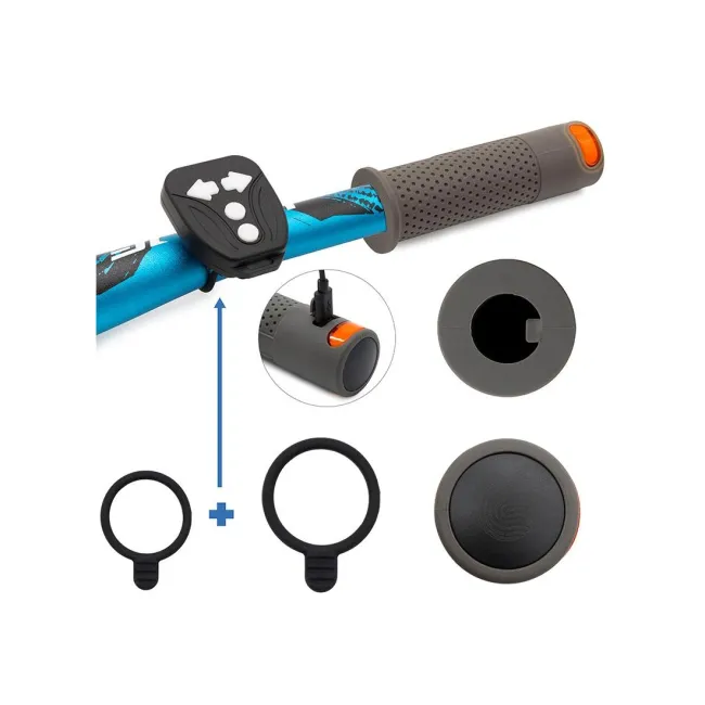 Mansoane cu lumini de semnalizare si telecomanda pe ghidon