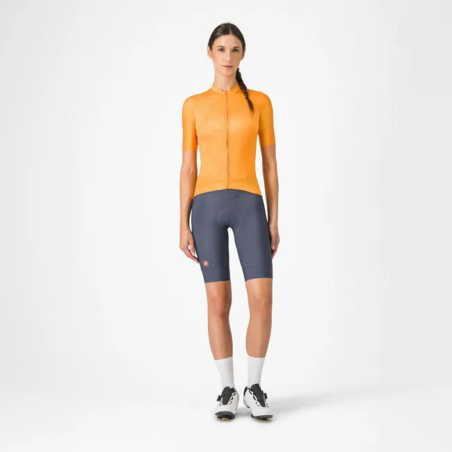 Pantaloni scurti Castelli Prima 2, pentru femei, albastru amurg/rosu hibiscus, M