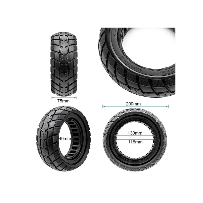 Anvelopa plina trotineta Ultra-Light E-Wheel 8.5×3 - Black line