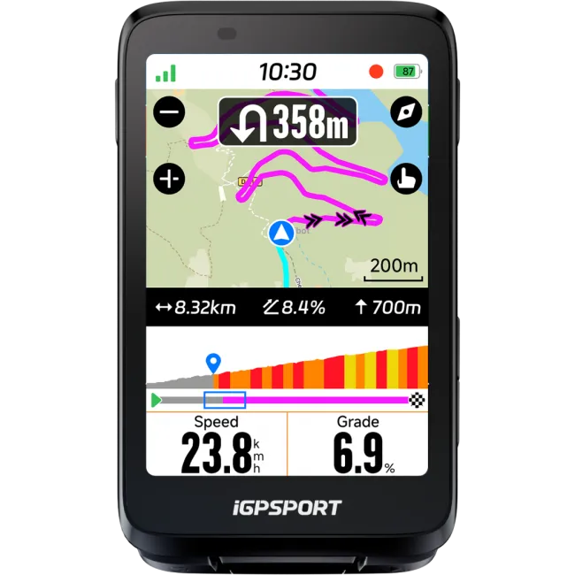 Ciclocomputer GPS iGPSPORT BiNavi Negru