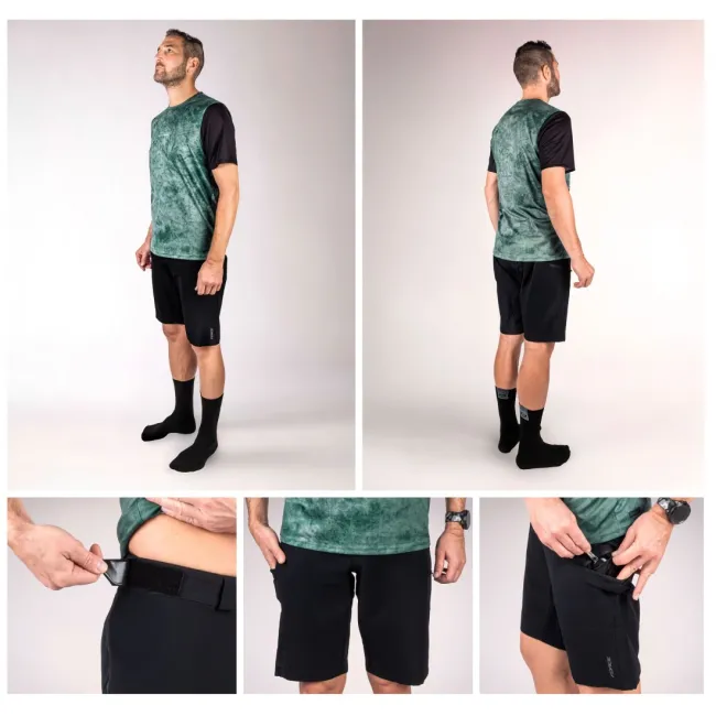 Pantaloni Scurti Force Mount MTB Negri XXXXL