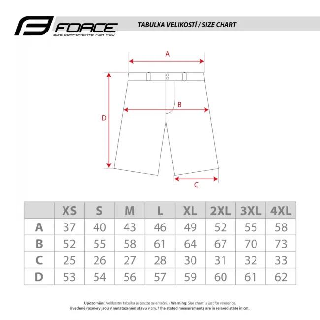 Pantaloni Scurti Force Rebel MTB Negri XL