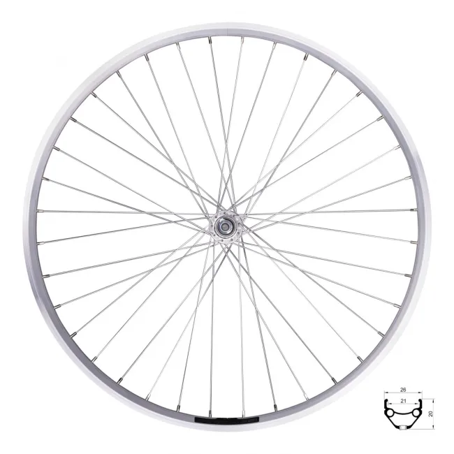 Roata fata Force Prime 26 559x21 36H argintie