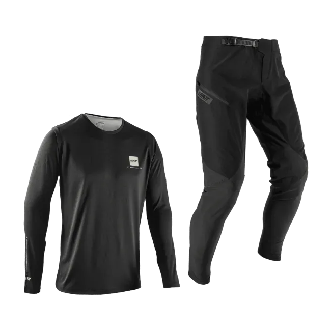 Bluza si Pantaloni Leatt Ride Kit MTB 1.0 Ghost Black S