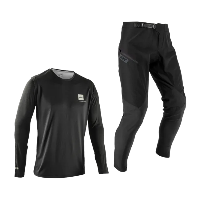 Bluza si Pantaloni Leatt Ride Kit MTB Gravity 1.0 Jr Ghost Black XL