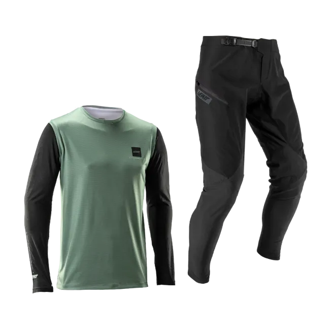 Bluza si Pantaloni Leatt Ride Kit MTB Gravity 1.0 Jr Mist Green M