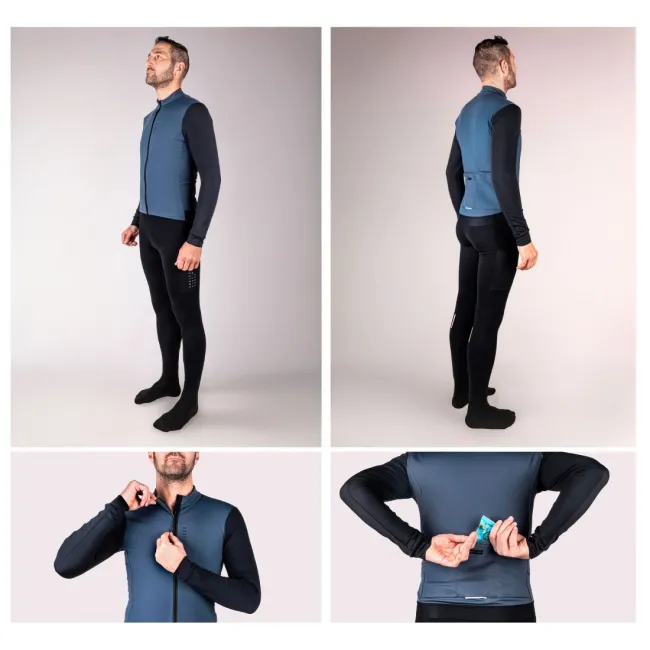 Bluza Force Endless cu maneca lunga albastru/negru M