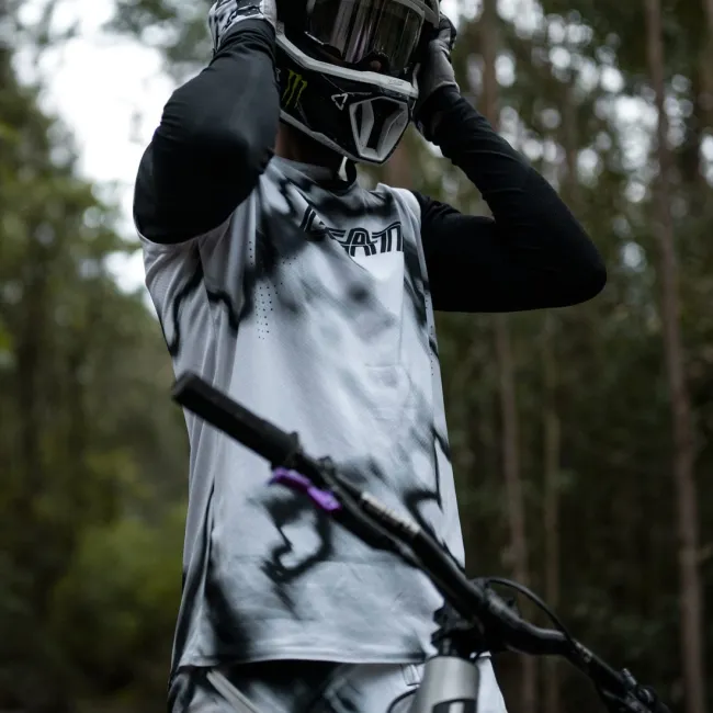 Tricou Leatt MTB Gravity 8.0 Heatmap White XL