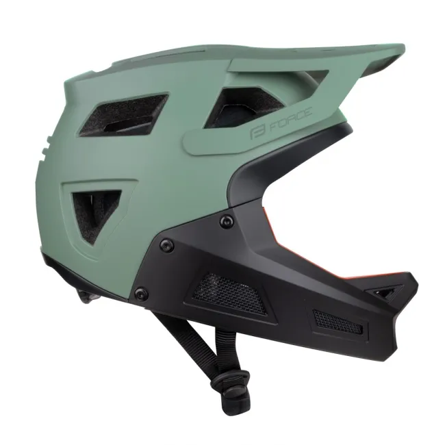Casca Force DROP downhill, verde-negru XS-S