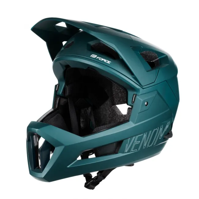 Casca Force VENOM downhill, turcoaz, S-M
