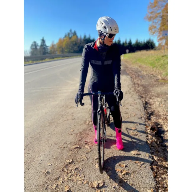 Pantaloni cu bretele si bazon Force Bright negri L