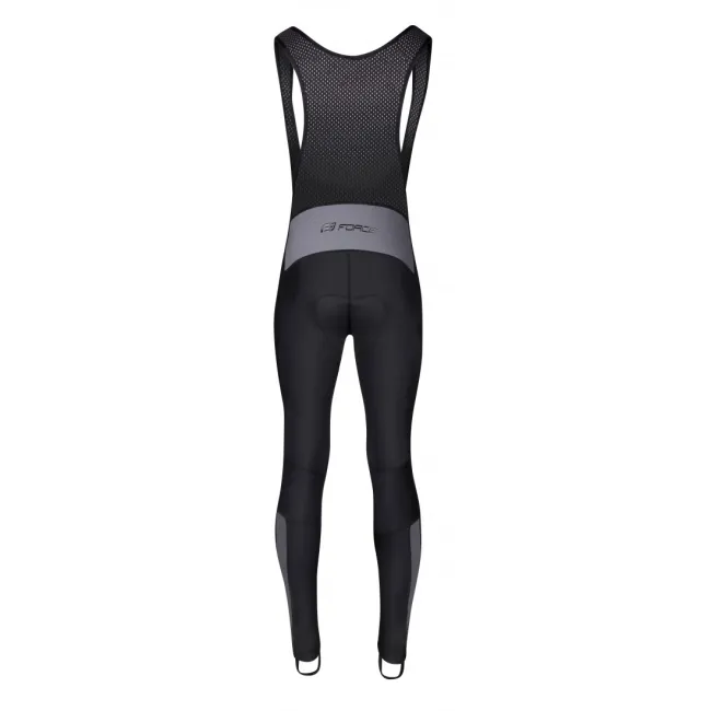 Pantaloni cu bretele si bazon Force Bright negri M