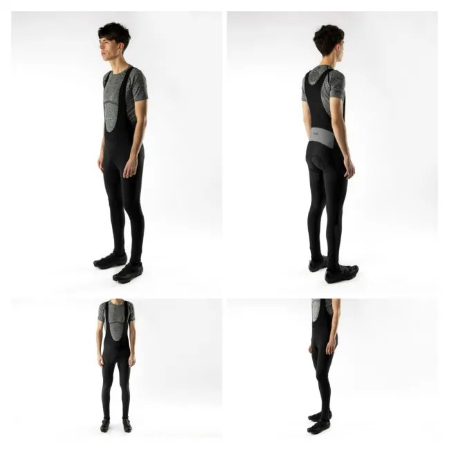 Pantaloni cu bretele si bazon Force Bright negri M