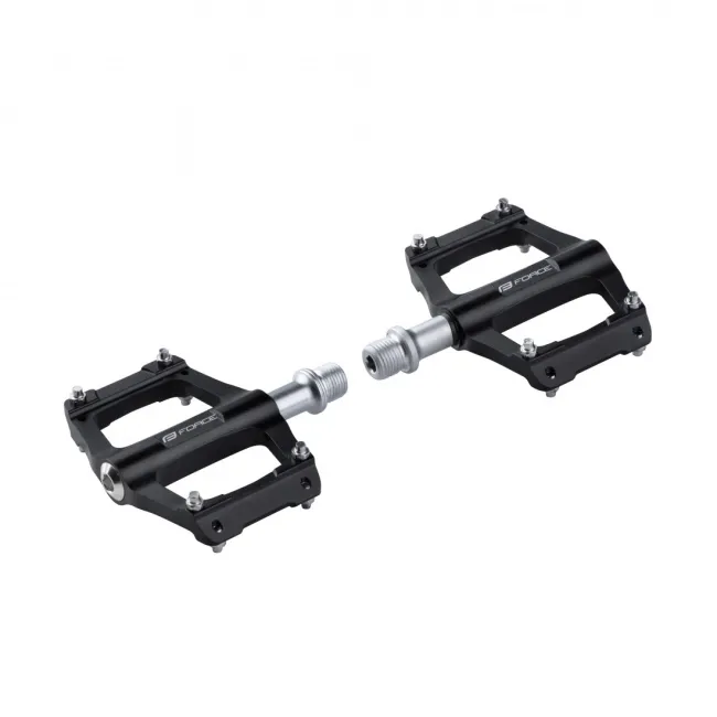 Pedale Force GRIT aluminiu cu rulmenti, negru
