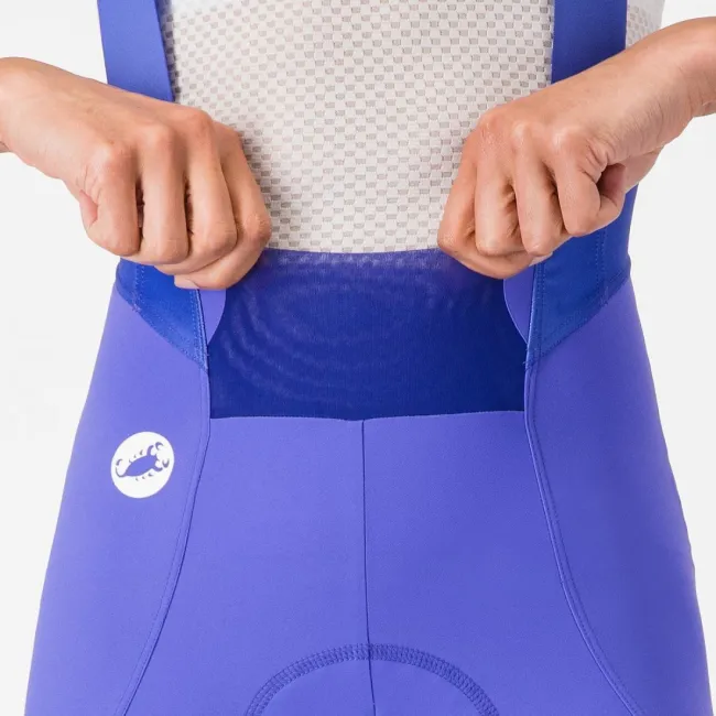 Pantaloni scurti cu bretele Castelli Espresso 2 W DT, pentru femei, violet M