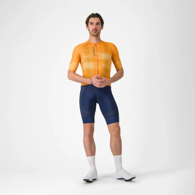 Tricou cu maneca scurta Castelli Climbers A/C, pentru barbati, portocaliu/gri XL