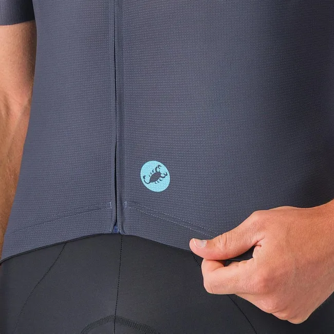 Tricou cu maneca scurta Castelli Entrata Apex, pentru barbati, albastru neon/albastru inchis XL