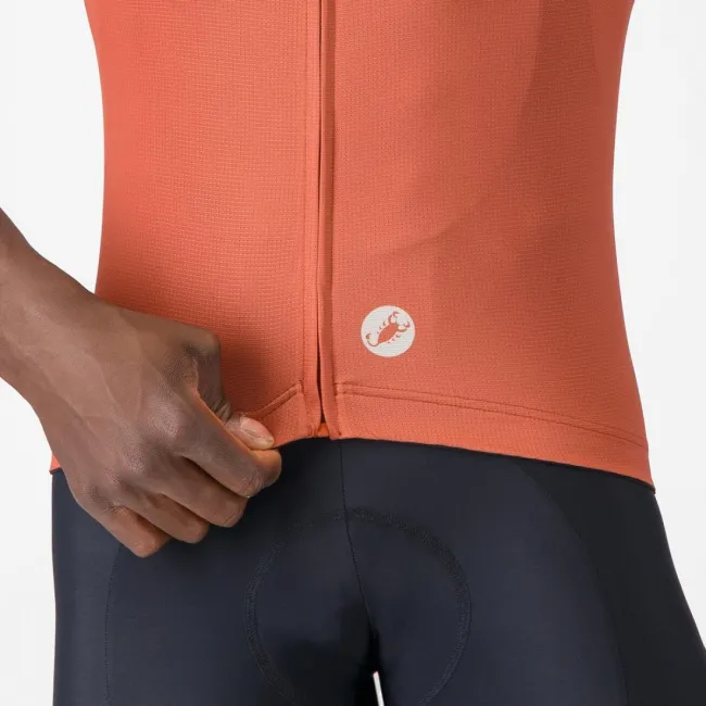 Tricou cu maneca scurta Castelli Entrata Apex, pentru barbati, paprika/arginitu M