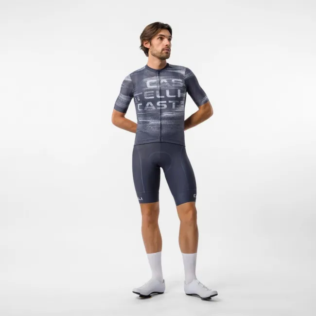 Tricou cu maneca scurta Castelli Stratus Logo, pentru barbati, twilight blue/winter sky L