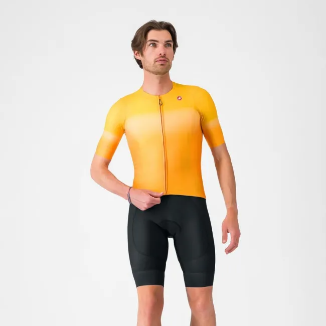Tricou cu maneca scurta Castelli UPF, pentru barbati, portocaliu aprins, L