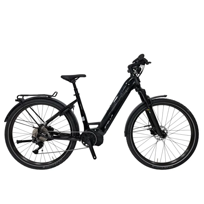 Bicicleta electrica Trekking Stella Tierra - 29 inch, 10V, L, Negru lucios
