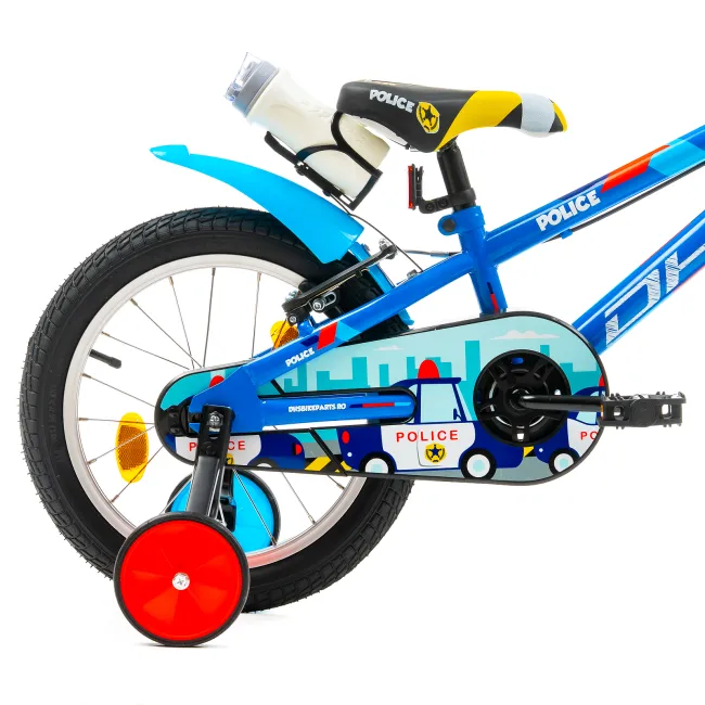 Bicicleta Copii DHS Police - 16 Inch, Albastru, Reambalat