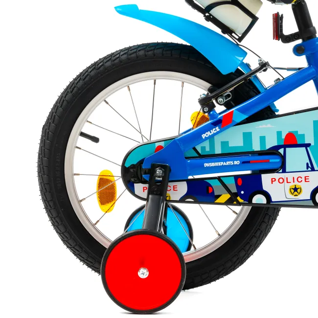 Bicicleta Copii DHS Police - 16 Inch, Albastru, Reambalat