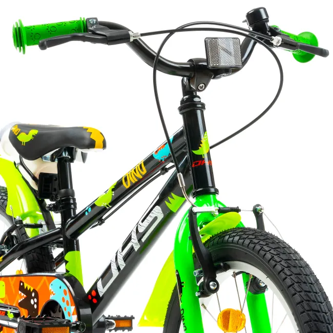 Bicicleta Copii DHS Dino - 18 Inch, Negru Reambalat
