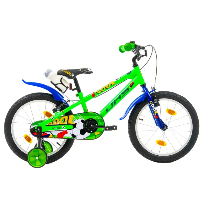 Bicicleta Copii DHS Football - 18 Inch, Verde Reambalat
