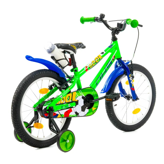 Bicicleta Copii DHS Football - 18 Inch, Verde Reambalat