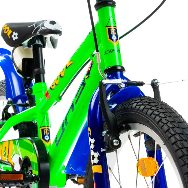 Bicicleta Copii DHS Football - 18 Inch, Verde Reambalat