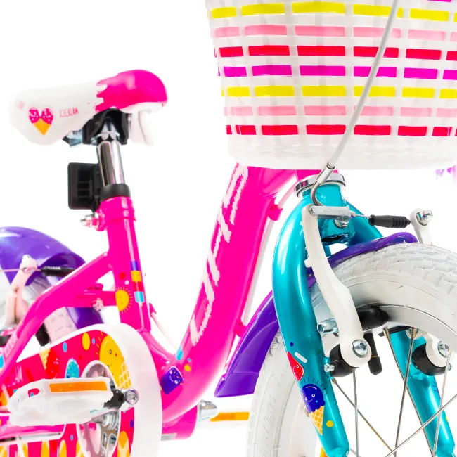Bicicleta Copii DHS Icecream - 16 Inch, Roz Reambalat