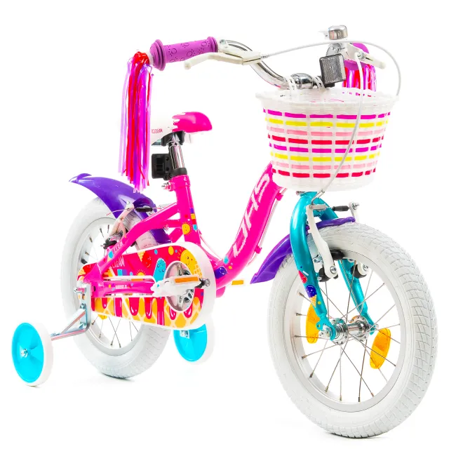 Bicicleta Copii DHS Icecream - 16 Inch, Roz Reambalat
