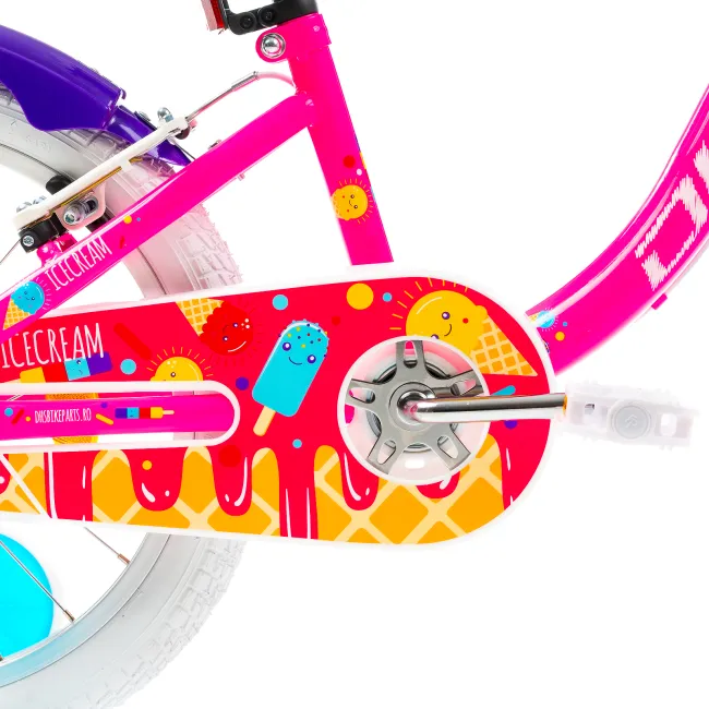 Bicicleta Copii DHS Icecream - 18 Inch, Roz Reambalat