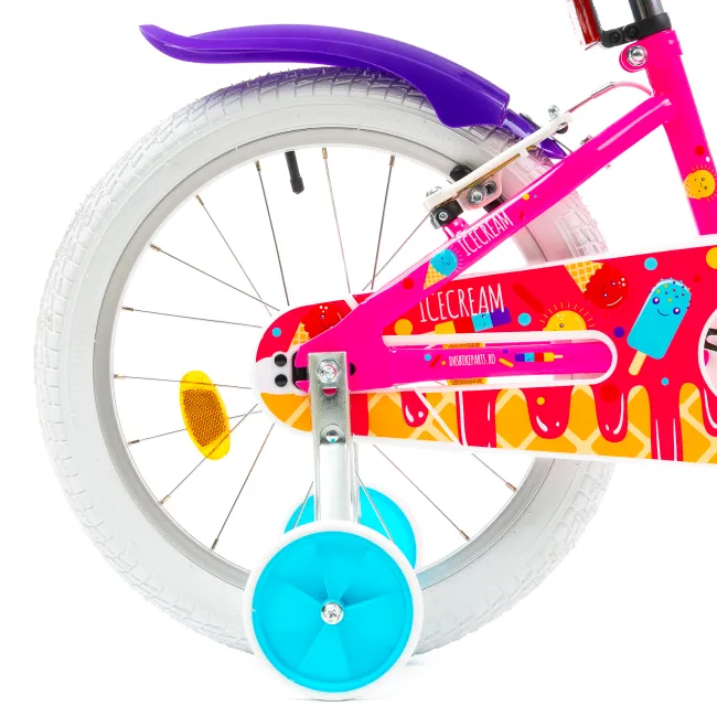 Bicicleta Copii DHS Icecream - 18 Inch, Roz Reambalat