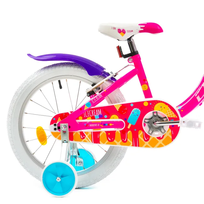 Bicicleta Copii DHS Icecream - 18 Inch, Roz Reambalat