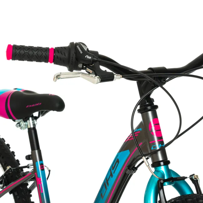 Bicicleta Copii DHS Modesty - 24 Inch, Gri Reambalat