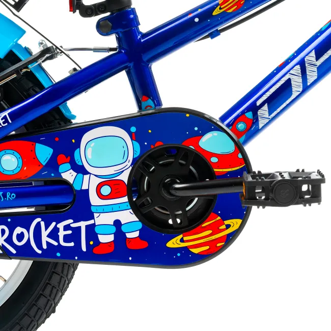 Bicicleta Copii DHS Rocket - 16 Inch, Albastru Reambalat