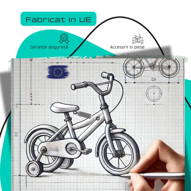 Bicicleta Copii DHS Rocket - 18 Inch, Albastru Reambalat