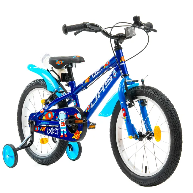 Bicicleta Copii DHS Rocket - 18 Inch, Albastru Reambalat