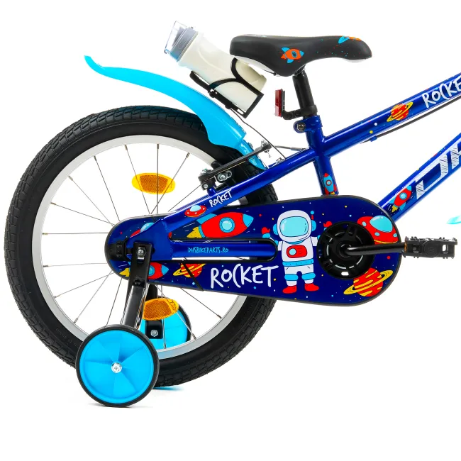 Bicicleta Copii DHS Rocket - 18 Inch, Albastru Reambalat