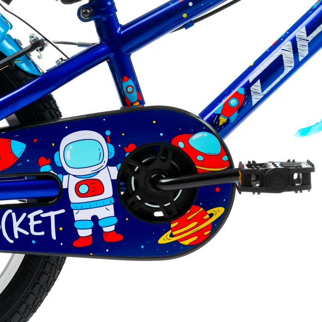 Bicicleta Copii DHS Rocket - 18 Inch, Albastru Reambalat
