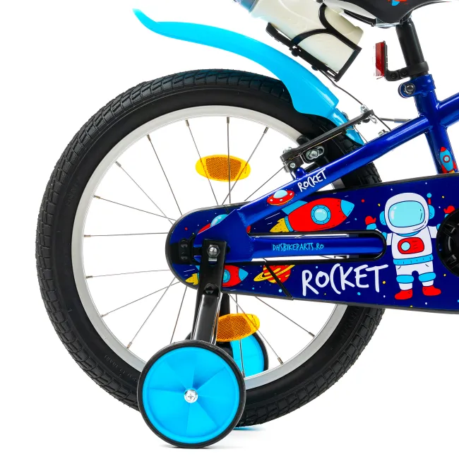 Bicicleta Copii DHS Rocket - 18 Inch, Albastru Reambalat