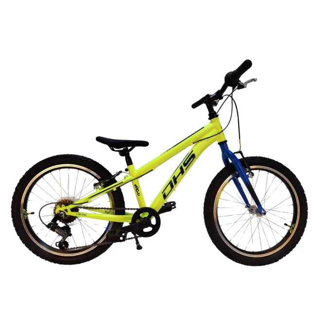 Bicicleta Copii DHS Sonic - 20 inch, Galben-Albastru Reambalat