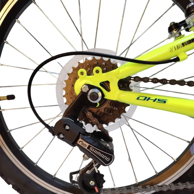 Bicicleta Copii DHS Sonic - 20 inch, Galben-Albastru Reambalat