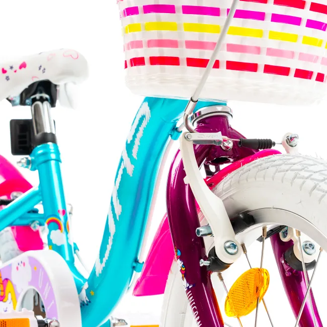 Bicicleta Copii DHS Unicorn - 16 Inch, Albastru Reambalat