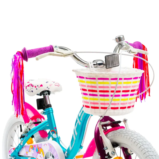 Bicicleta Copii DHS Unicorn - 16 Inch, Albastru Reambalat